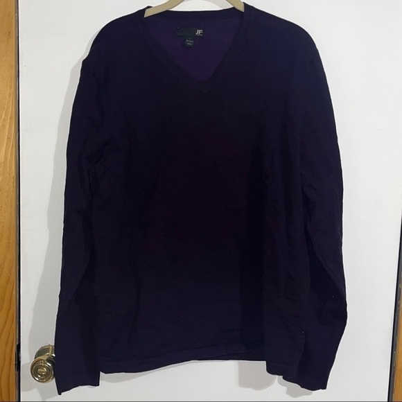 JF J. Ferrar Purple V Neck Sweater - Picture 1 of 4